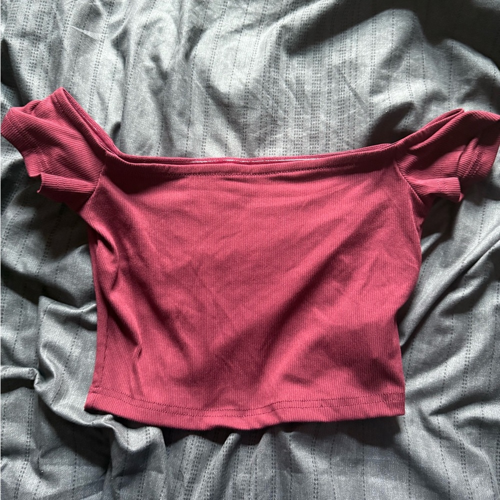 Women's Off-Shoulder Top - Pink